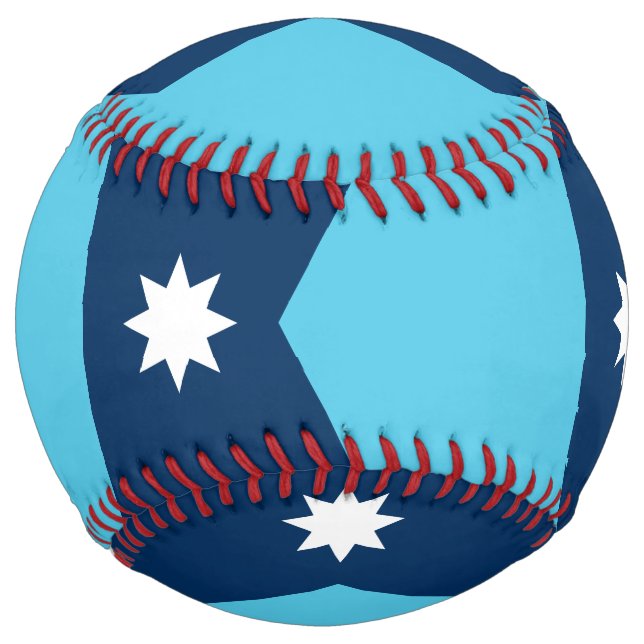 Patriotic Softball with flag of Minnesota, USA (Front)
