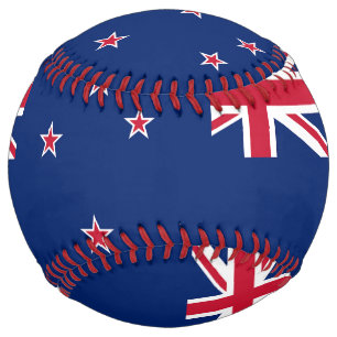 Patriotic Softball with flag of New Zealand