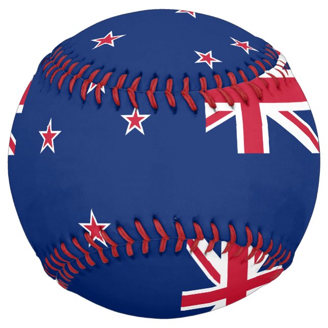 Patriotic Softball with flag of New Zealand (Front)
