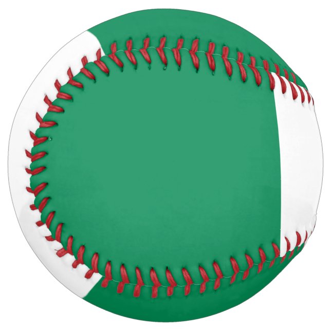 Patriotic Softball with flag of Nigeria (Front Left)