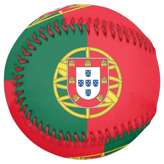 Patriotic Softball with flag of Portugal (Front Left)