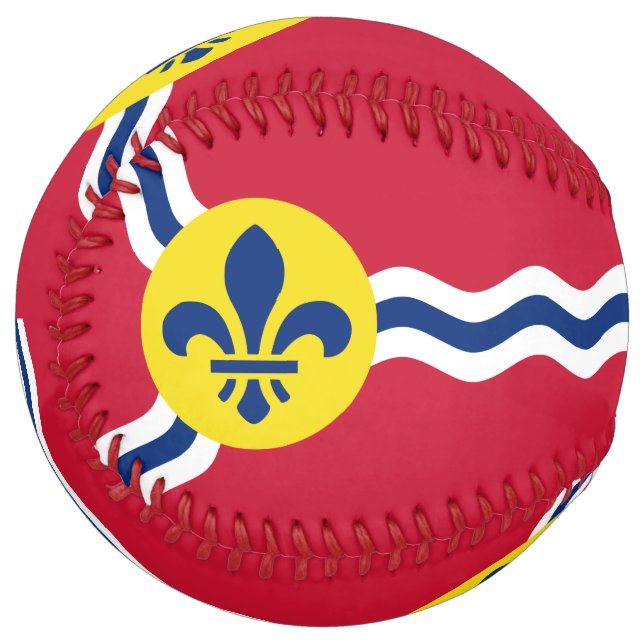 Patriotic Softball with flag of St. Louis (Front Left)