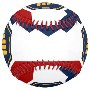 Patriotic Softball with flag of Utah, USA