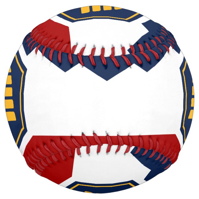 Patriotic Softball with flag of Utah, USA (Front)