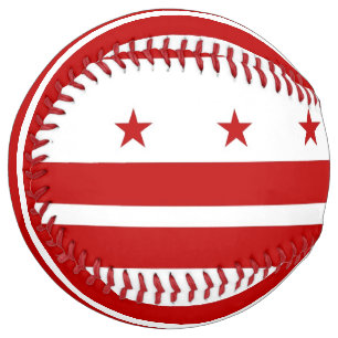Patriotic Softball with flag of Washington DC, USA