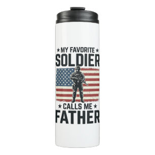 Patriotic Soldier Father Vintage Vector Shirt Desi Thermal Tumbler
