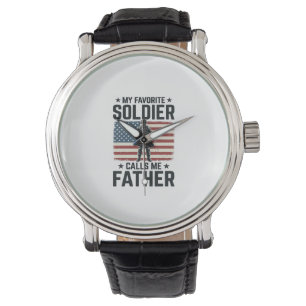 Patriotic Soldier Father Vintage Vector Shirt Desi Watch
