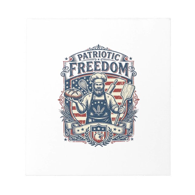 Patriotic Sourdough Baker Notepad (Front)