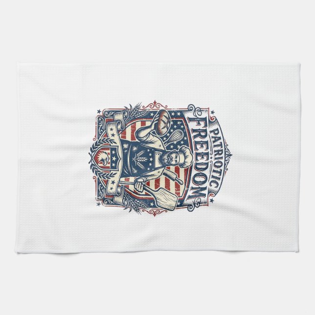 Patriotic Sourdough Baker Tea Towel (Horizontal)