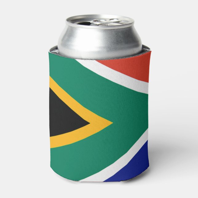 Patriotic South Africa flag Bokke Can Cooler (Can Front)