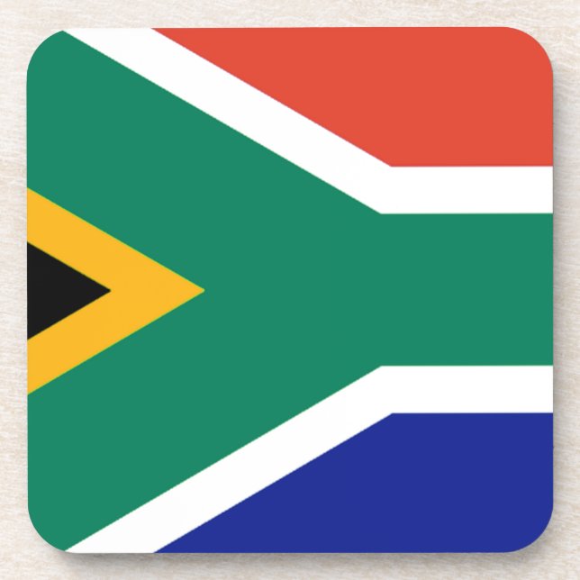 Patriotic South Africa flag Bokke Coaster (Front)