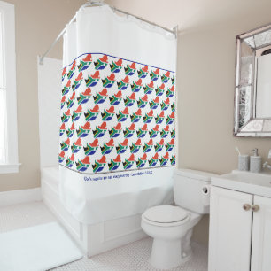 Patriotic SOUTH AFRICA Flag Customisable Scripture Shower Curtain