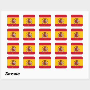 Patriotic Spain & Spanish flag, holiday / sports Square Sticker