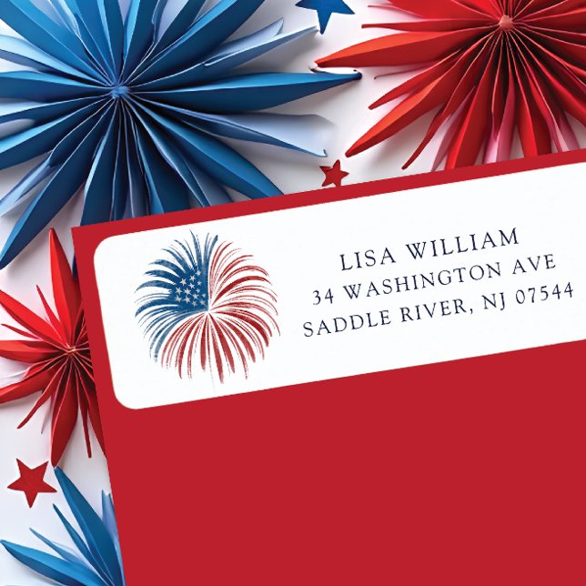 Patriotic Sparkle  Return Address Label (Creator Uploaded)