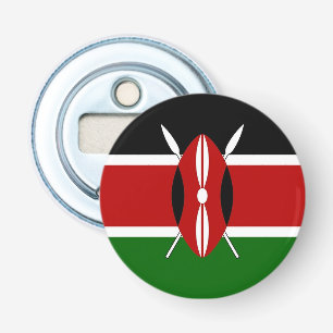 Patriotic special bottle opener with Flag of Kenya