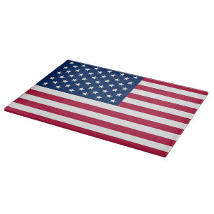 Patriotic, special cutting board with Flag of USA