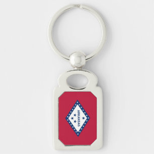 Patriotic, special keychain with Flag of Arkansas