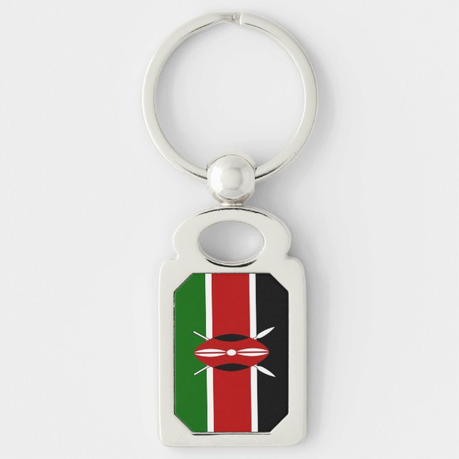 Patriotic, special keychain with Flag of Kenya (Front)