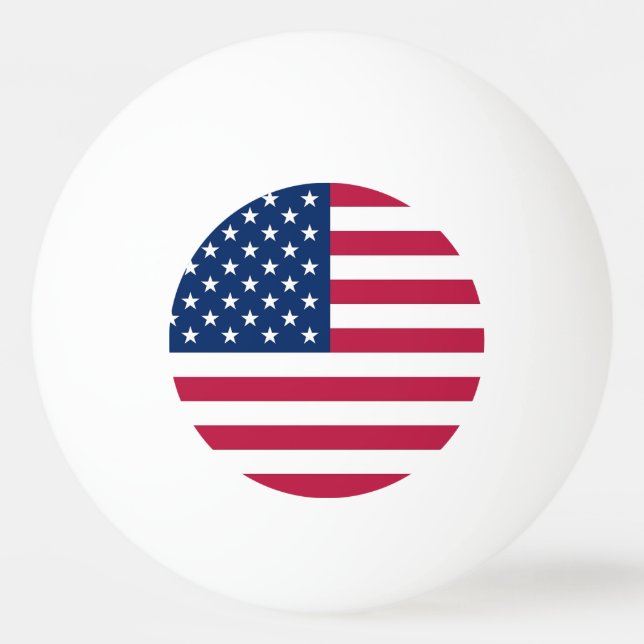 Patriotic, special ping pong ball with Flag of USA (Back)