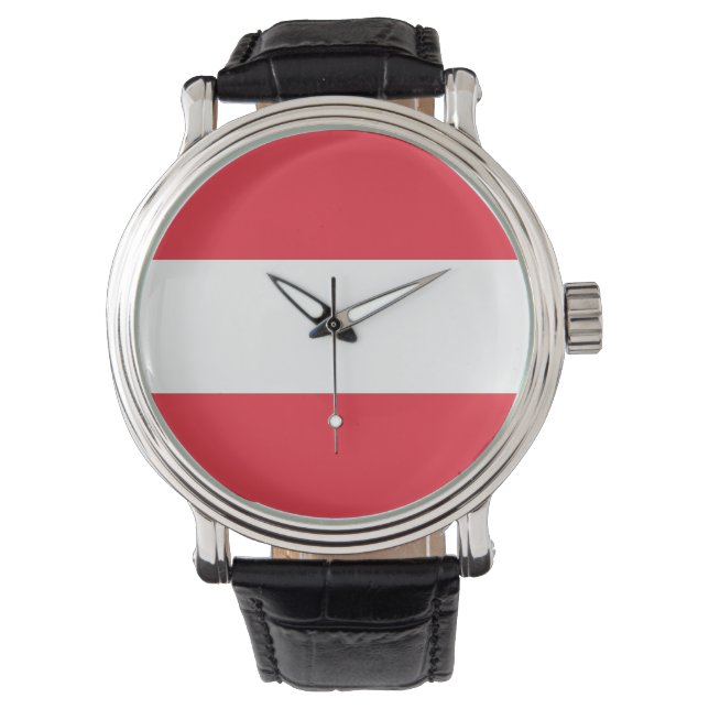 Patriotic, special watch with Flag of Austria (Front)