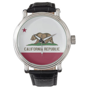 Patriotic, special watch with Flag of California