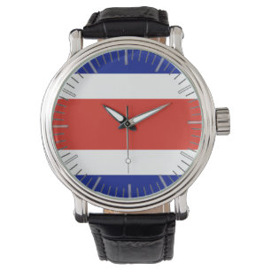 Patriotic, special watch with Flag of Costa Rica