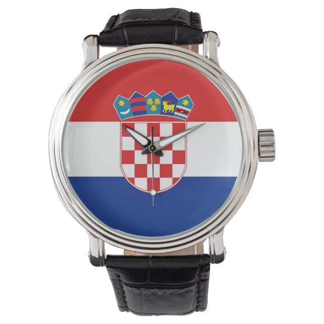 Patriotic, special watch with Flag of Croatia (Front)