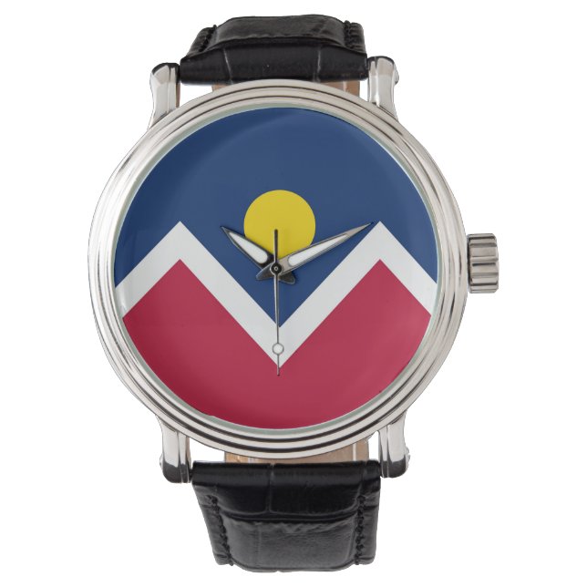 Patriotic, special watch with Flag of Denver City (Front)