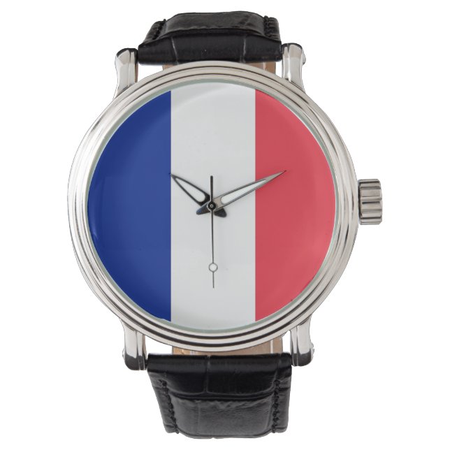 Patriotic, special watch with Flag of France (Front)