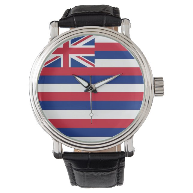 Patriotic, special watch with Flag of Hawaii (Front)