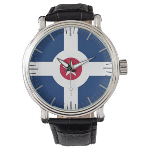 Patriotic, special watch with Flag of Indianapolis