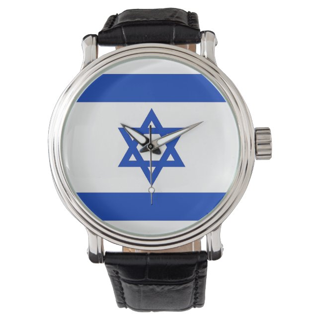 Patriotic, special watch with Flag of Israel (Front)