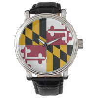 Patriotic, special watch with Flag of Maryland