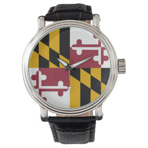 Patriotic, special watch with Flag of Maryland