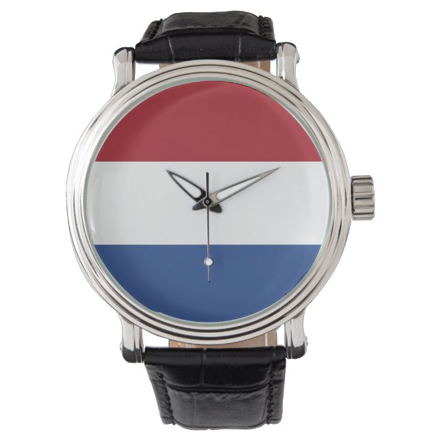 Patriotic, special watch with Flag of Netherlands (Front)