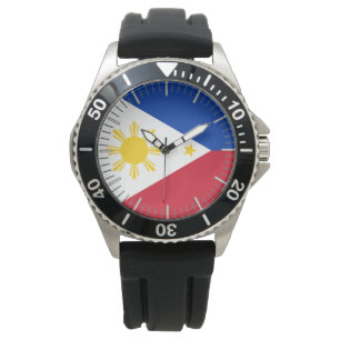Patriotic, special watch with Flag of Philippines