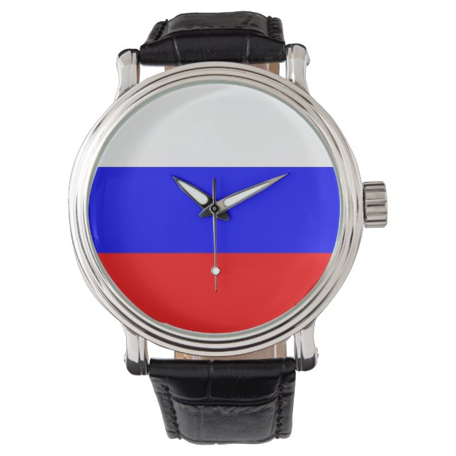 Patriotic, special watch with Flag of Russia (Front)