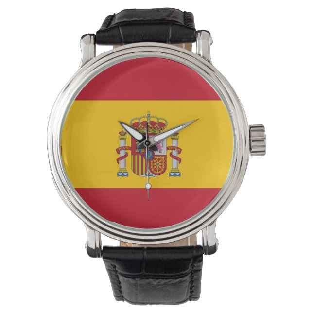 Patriotic, special watch with Flag of Spain (Front)