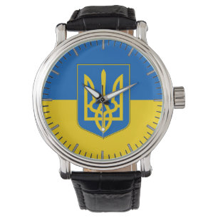 Patriotic, special watch with Flag of Ukraine