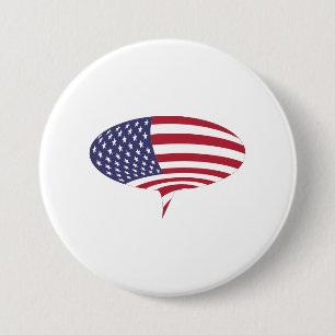 Patriotic Speech Bubble Patches & Buttons