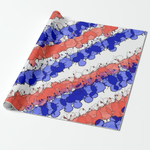 Patriotic Splatter Wrapping Paper
