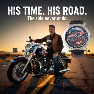 Patriotic Sport Bike, Lunar Ride Watch. Watch