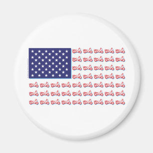 Patriotic Sport Bike Magnet