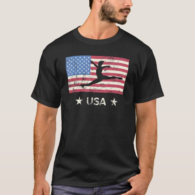 Patriotic Sports Present American Usa Flag Girls G T-Shirt (Front)
