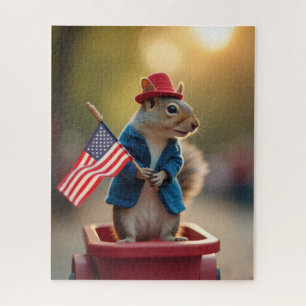 Patriotic Squirrel Jigsaw Puzzle