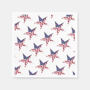 Patriotic Star American Flag Patriotic Napkins