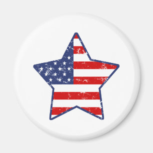 Patriotic Star Magnet