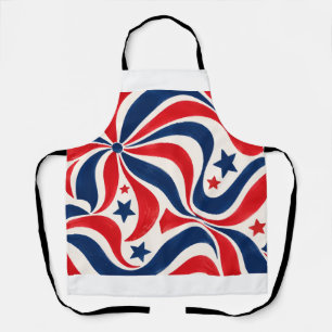 Patriotic Star Pinwheel Apron