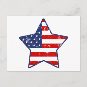 Patriotic Star Postcard