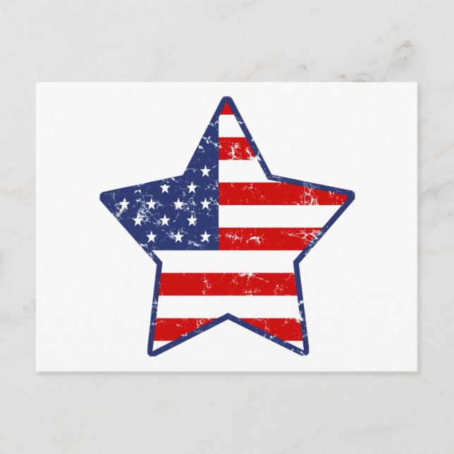 Patriotic Star Postcard (Front)